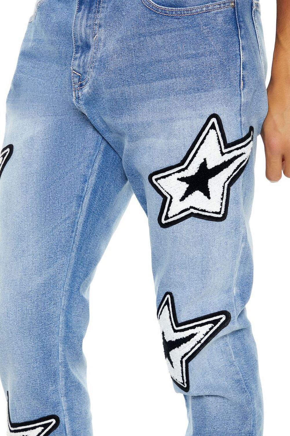 Slim-Fit Star Patch Jeans | Forever 21 Product Image