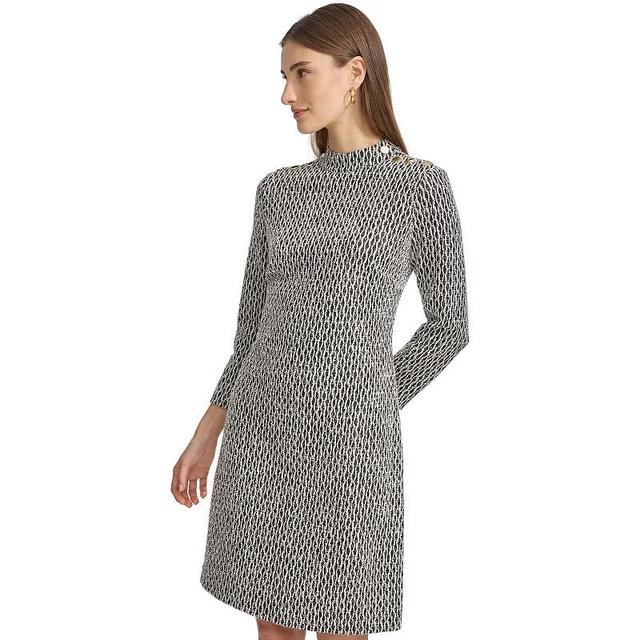 Womens Andrew Marc 3/4 Sleeve High Neck Dress Product Image