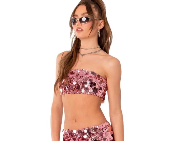 Womens Sabina Sequin Bandeau Top Product Image