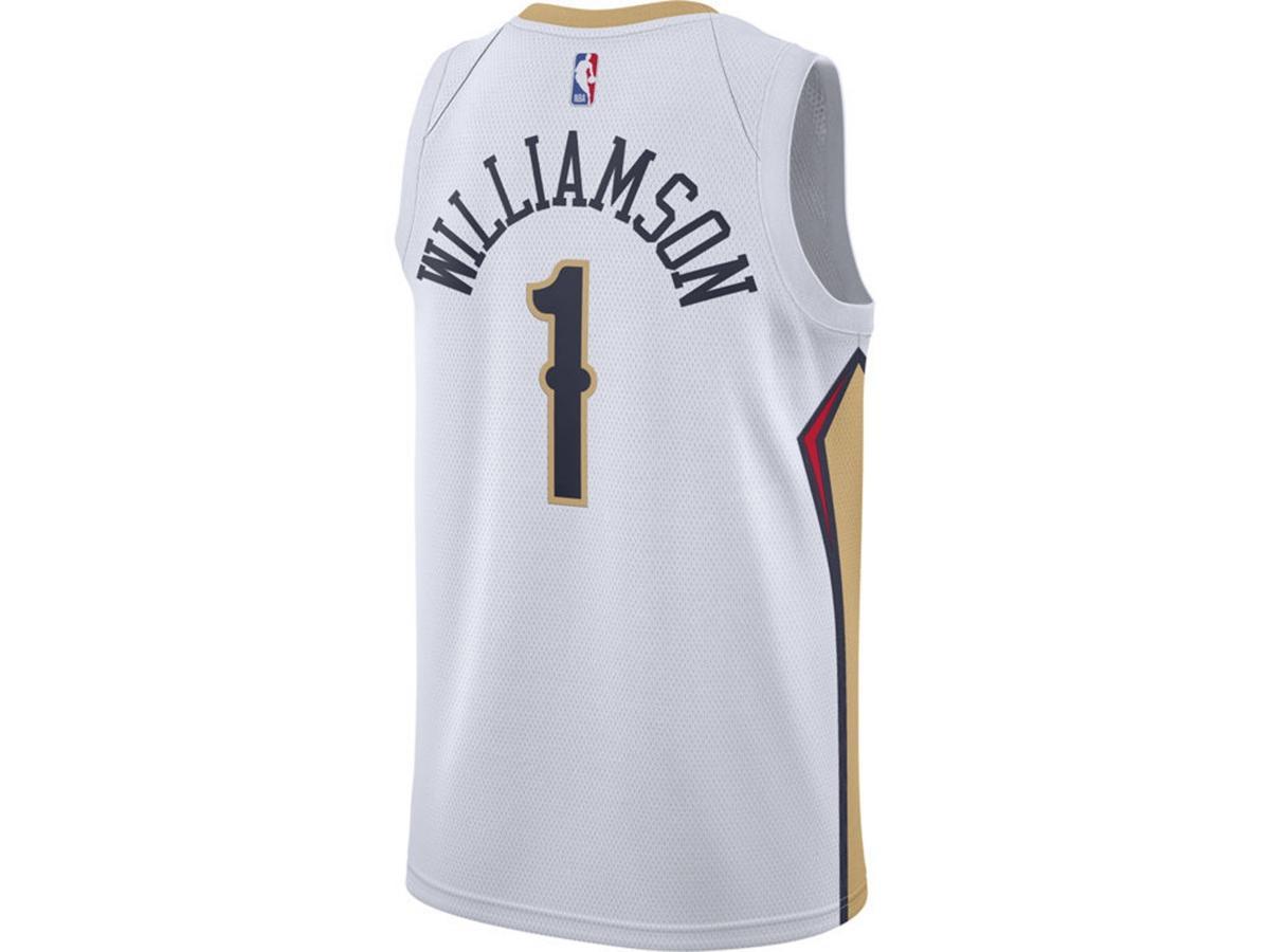 Nike New Orleans Pelicans Mens and Womens Zion Williamson Swingman Jersey - White Product Image