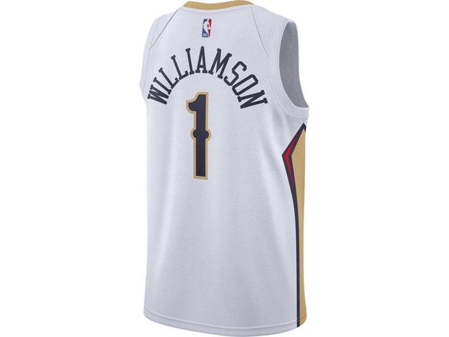 Mens Nike Zion Williamson New Orleans Pelicans 2019/2020 Swingman Jersey - Association Edition Product Image