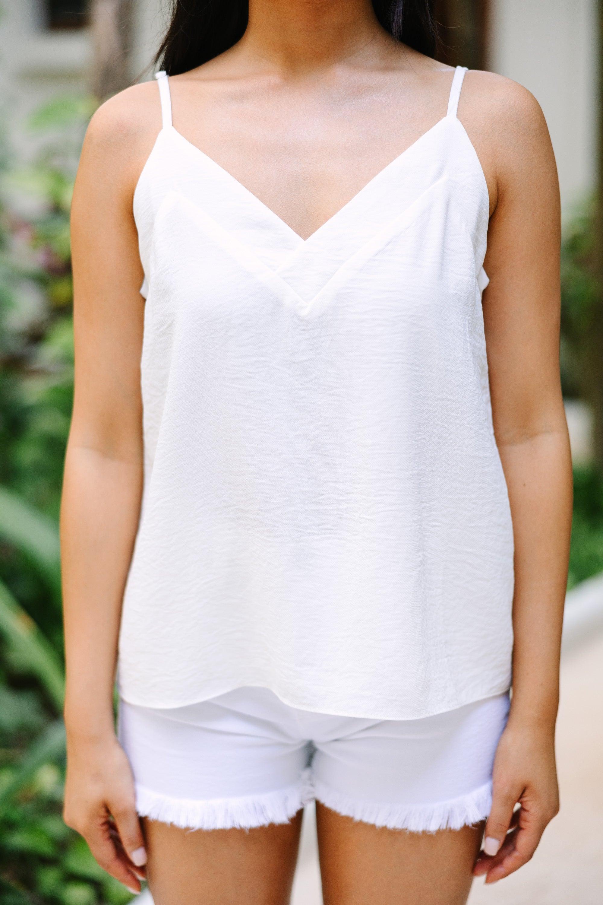 Running To You White Tank Female Product Image