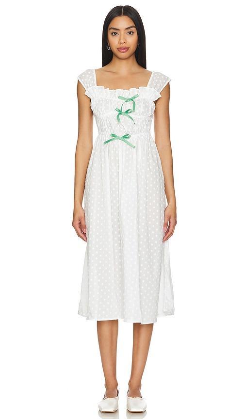 Ribbon Tied Cotton Dress Product Image