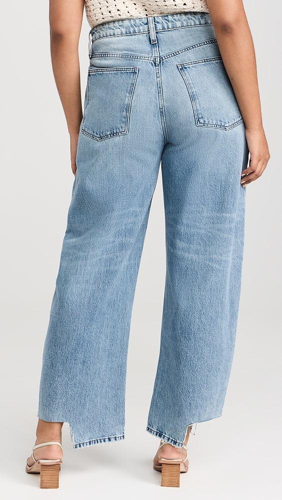 FRAME Long Barrel Released Inside Step Fray Jeans | Shopbop Product Image