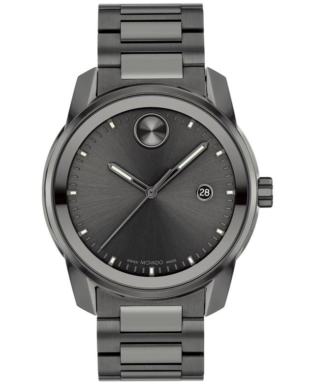 Men's Movado BoldÂ® Verso Gunmetal Grey IP Watch with Grey Dial (Model: 3600736) Product Image