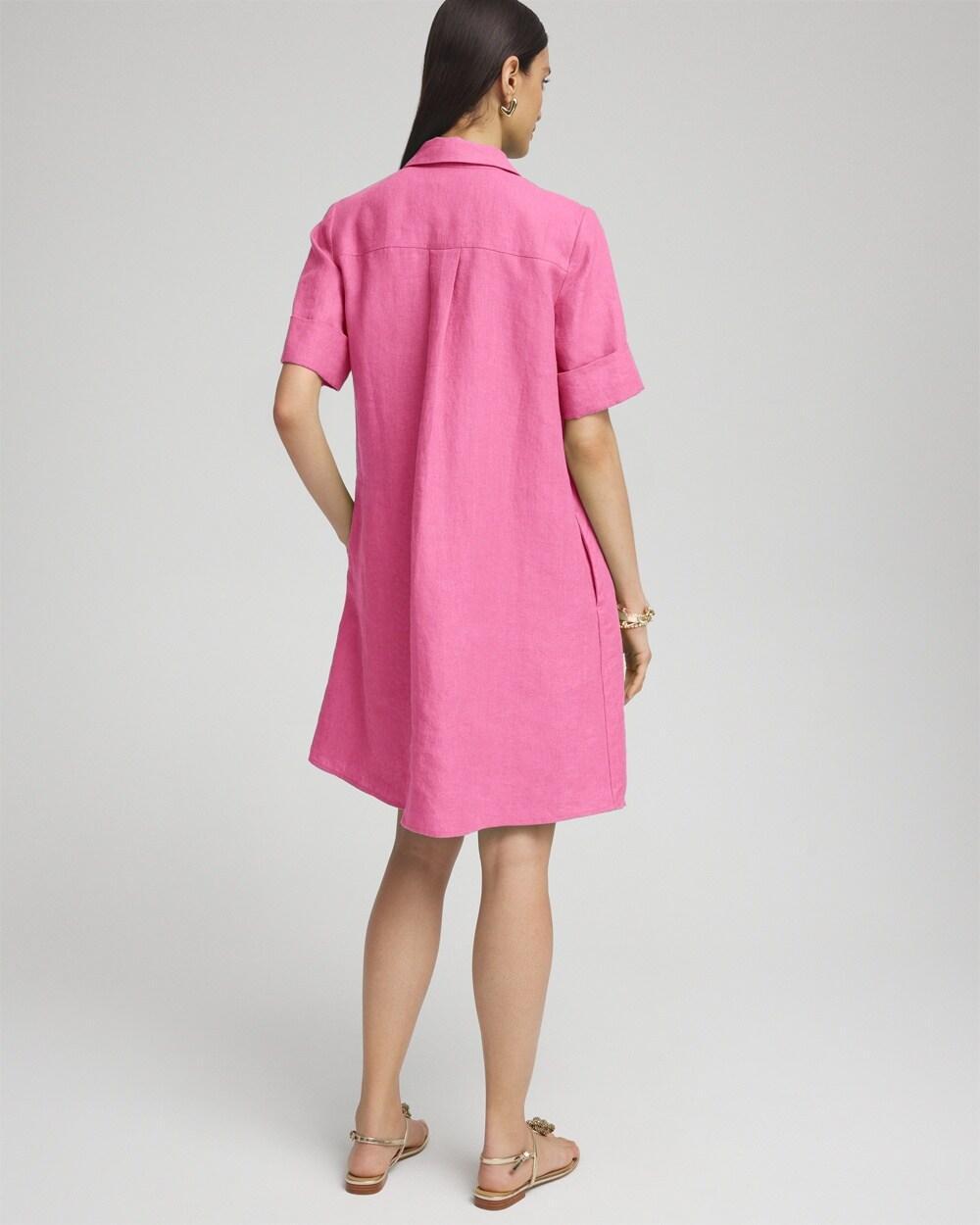 Linen Popover Shirt Dress Product Image