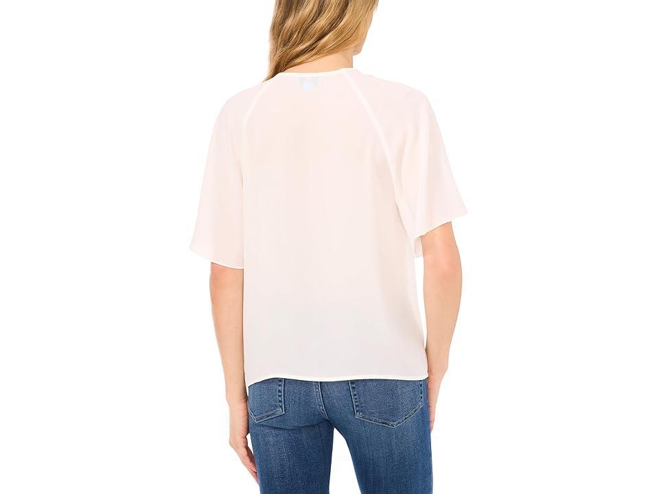 CeCe Raglan Flutter Sleeve Blouse (New Ivory) Women's Clothing Product Image