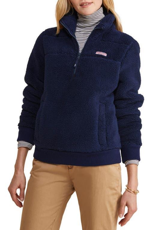 vineyard vines Plush Teddy High Pile Fleece Quarter Zip Pullover Product Image