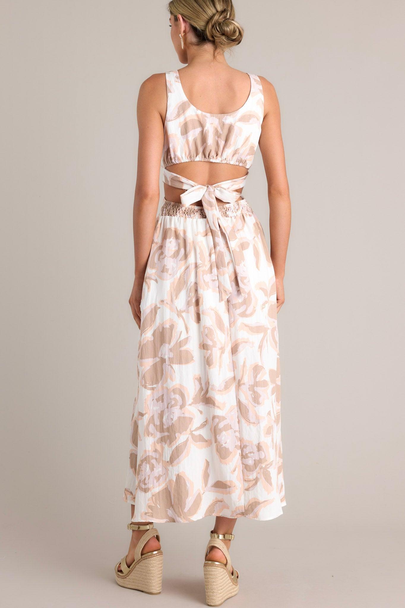 Radiant Day White Floral Cutout Maxi Dress Product Image