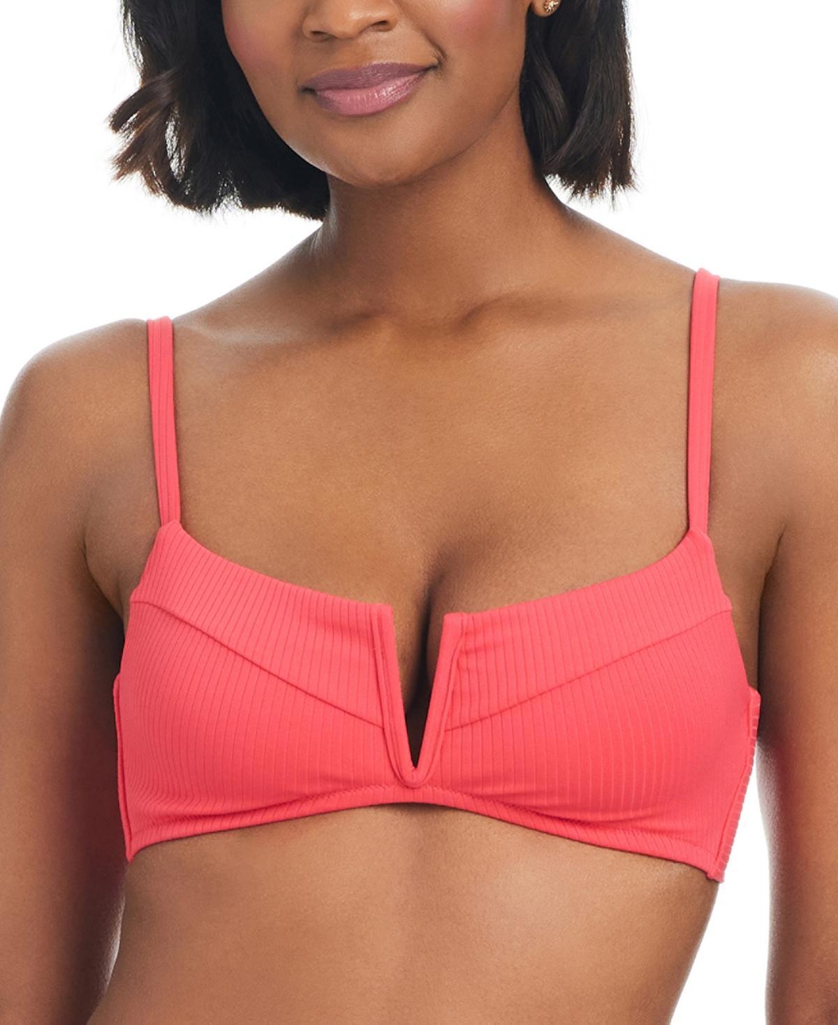 Bar Iii Womens V-Wire Plunge-Neck Bralette Bikini, Created for Macys Product Image