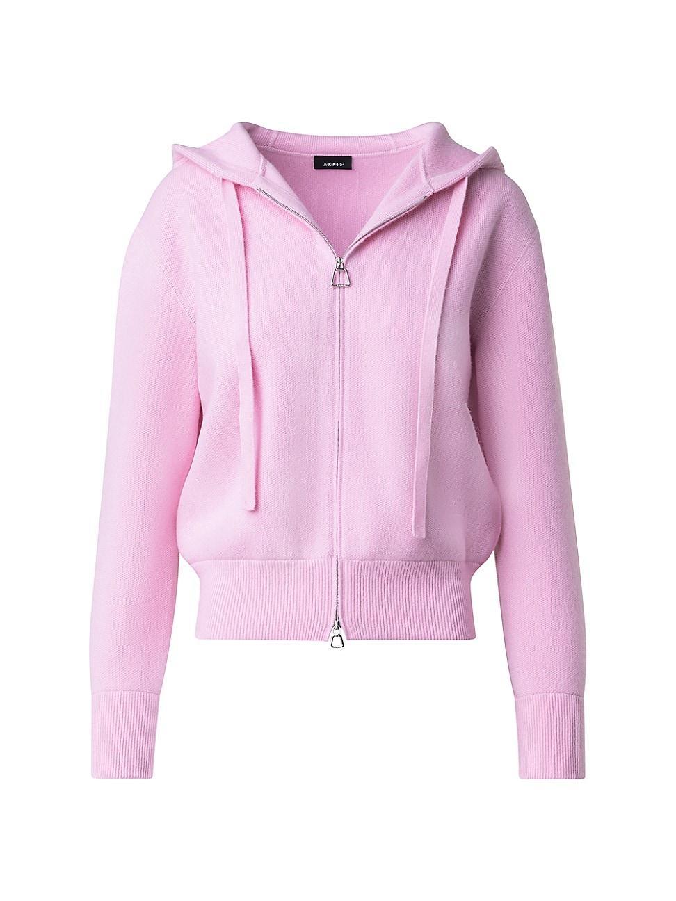 Womens Cashmere Cropped Hoodie product image