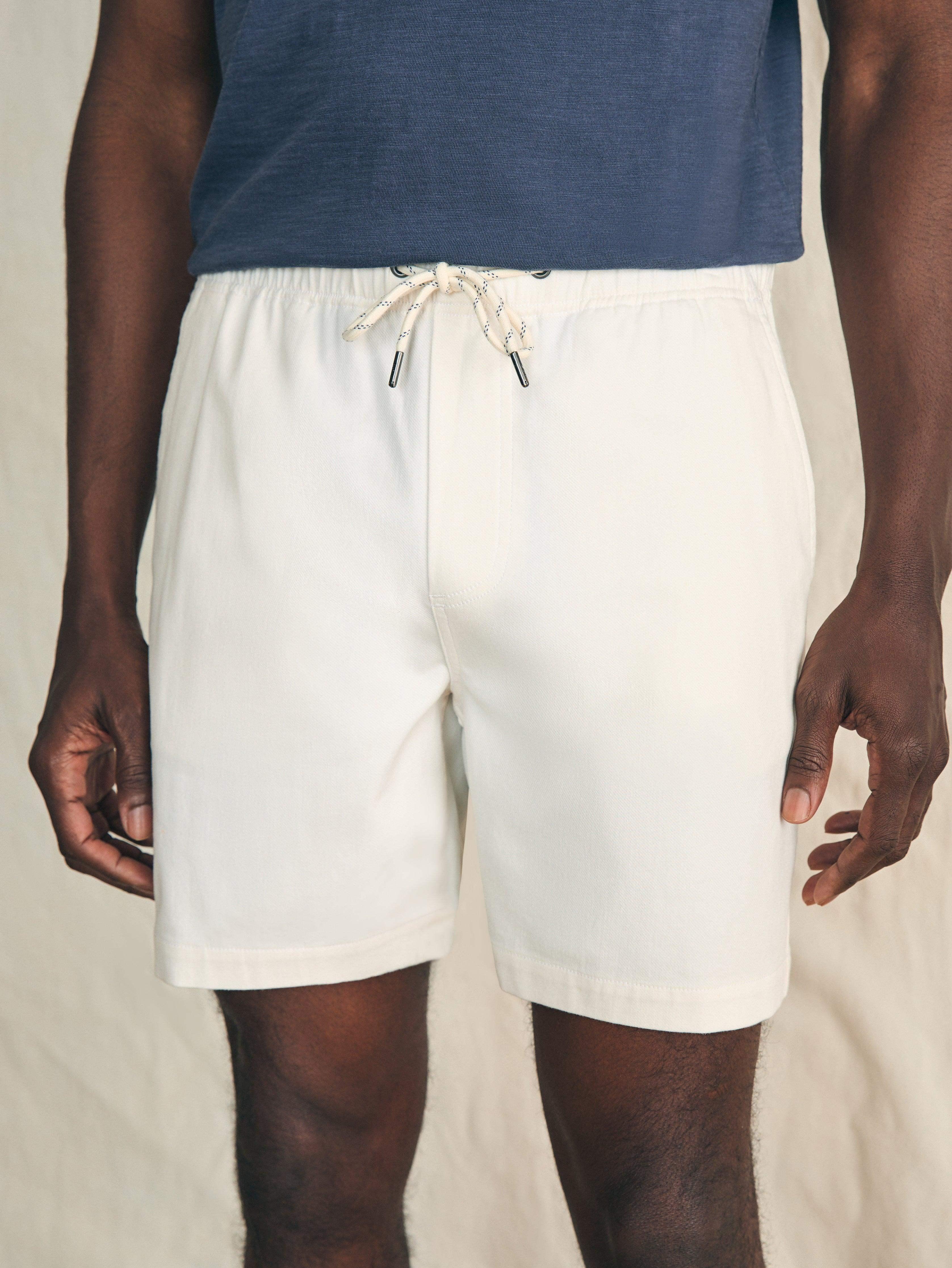 Essential Drawstring Short (6.5" Inseam) - Solar White Male Product Image