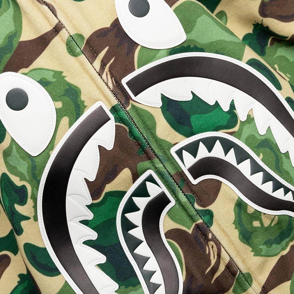 Bape Art Camo Shark Hoodie - Green Male Product Image