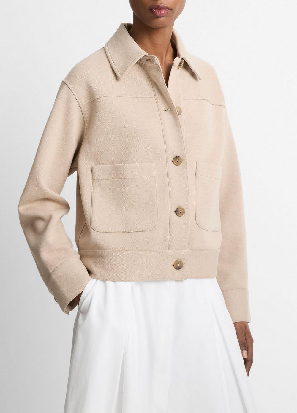 Double-Face Cropped Jacket Product Image