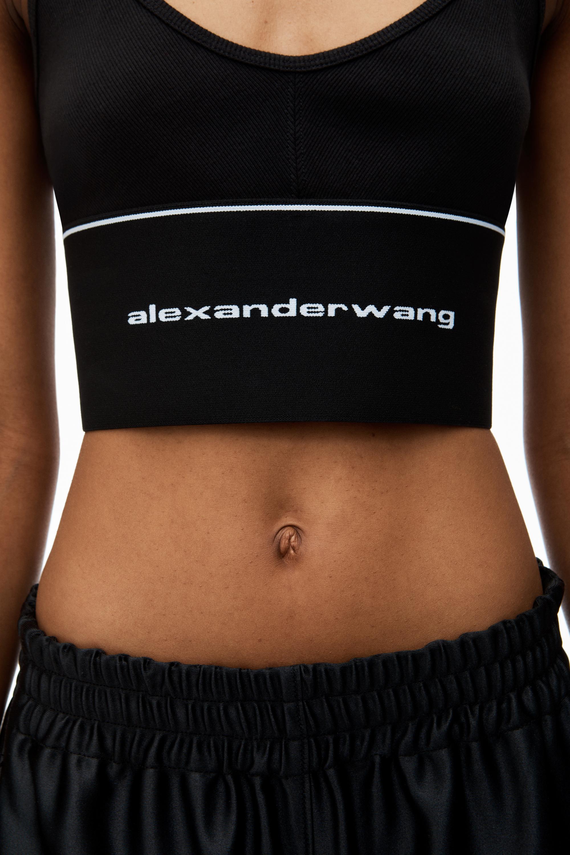 Logo Elastic Bra In Ribbed Jersey    Product Image