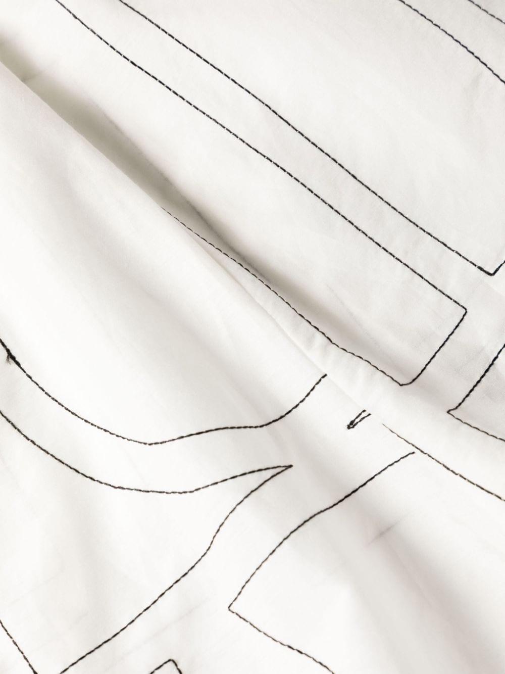 TOTÊME Monogram-embroidered Pyjama Shorts In White Product Image