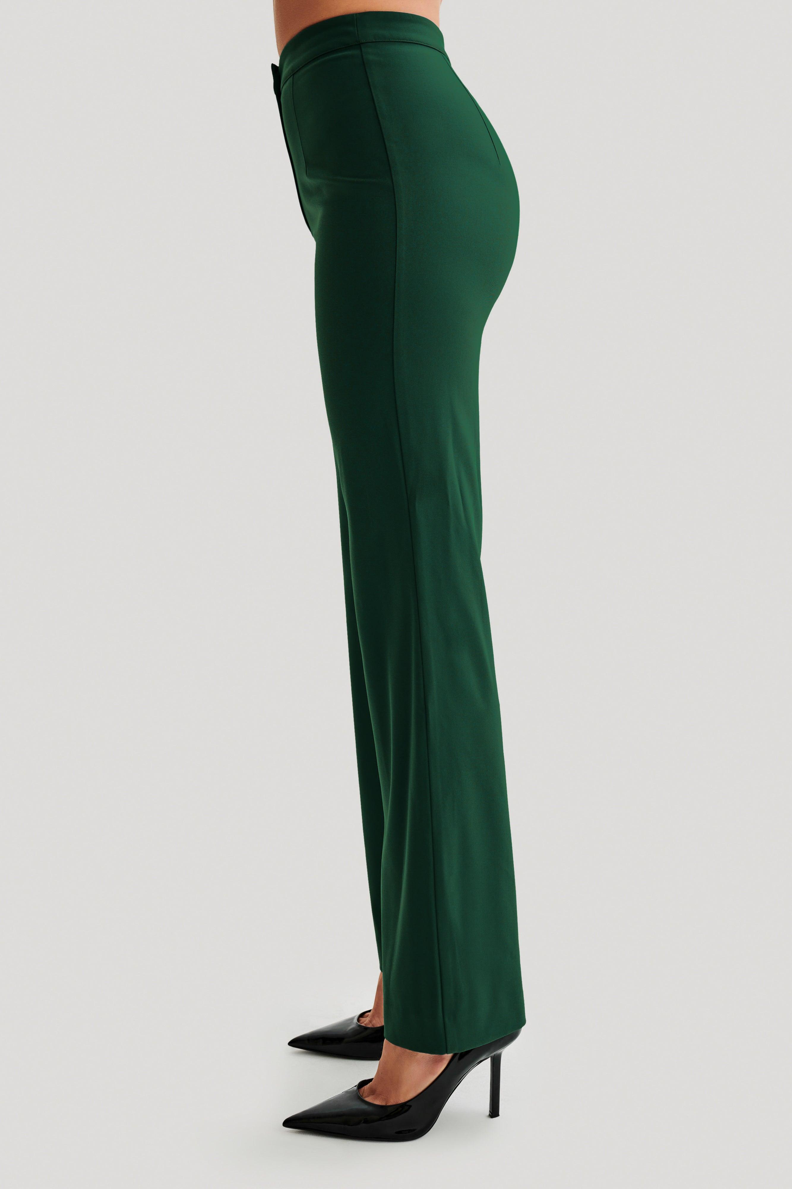 Allanah Straight Leg Pant - Forest Green Product Image