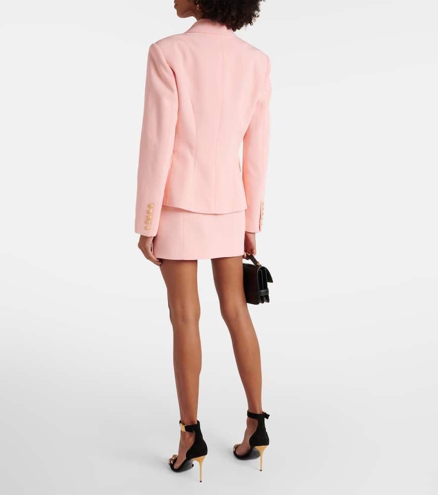 BALMAIN Embellished Double-breasted Blazer In Pink Product Image