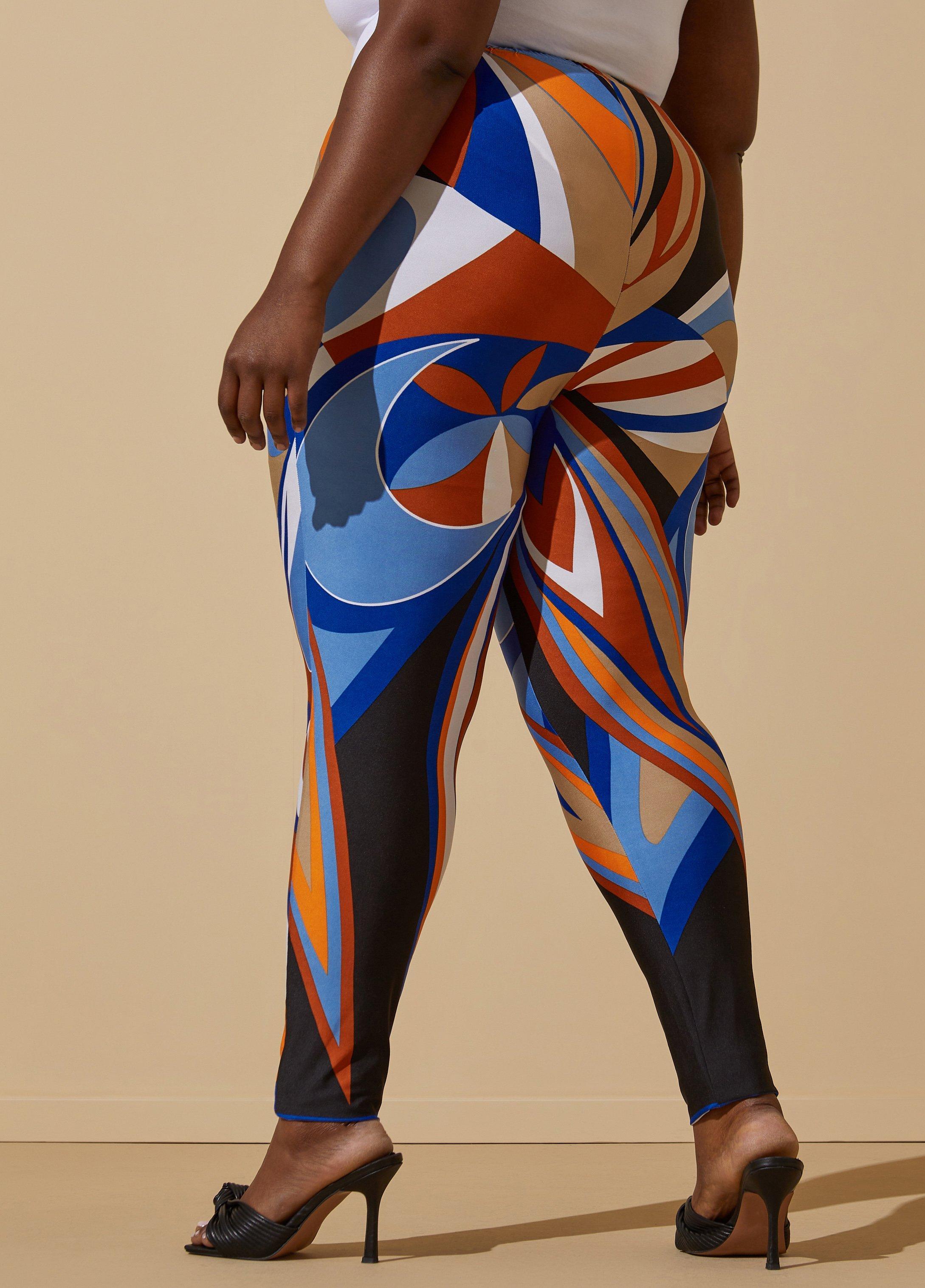 Plus Size Swirl Print Leggings Ashley Stewart Product Image