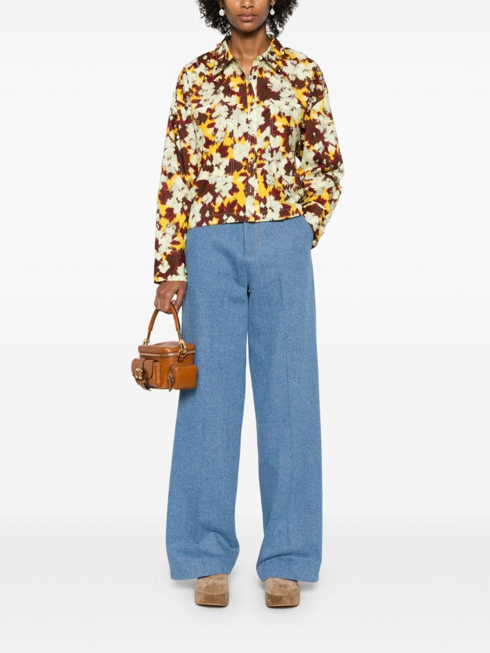 ULLA JOHNSON Aria Blouse Acacia In Yellow Product Image