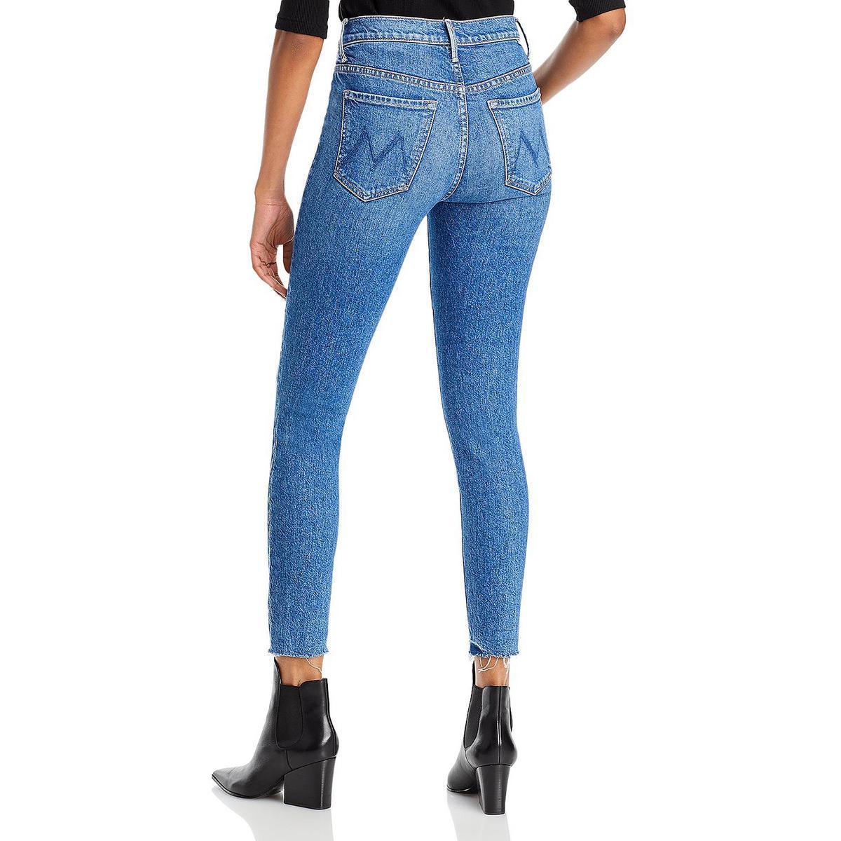 Mother Womens Denim High Rise Ankle Jeans Product Image