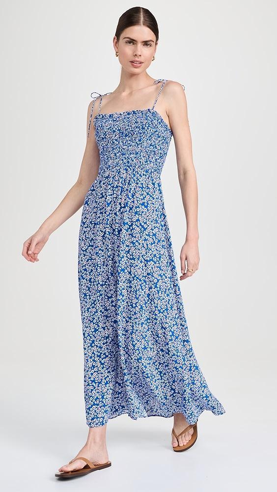 Madewell Smocked Tie Strap Midi Dress | Shopbop Product Image