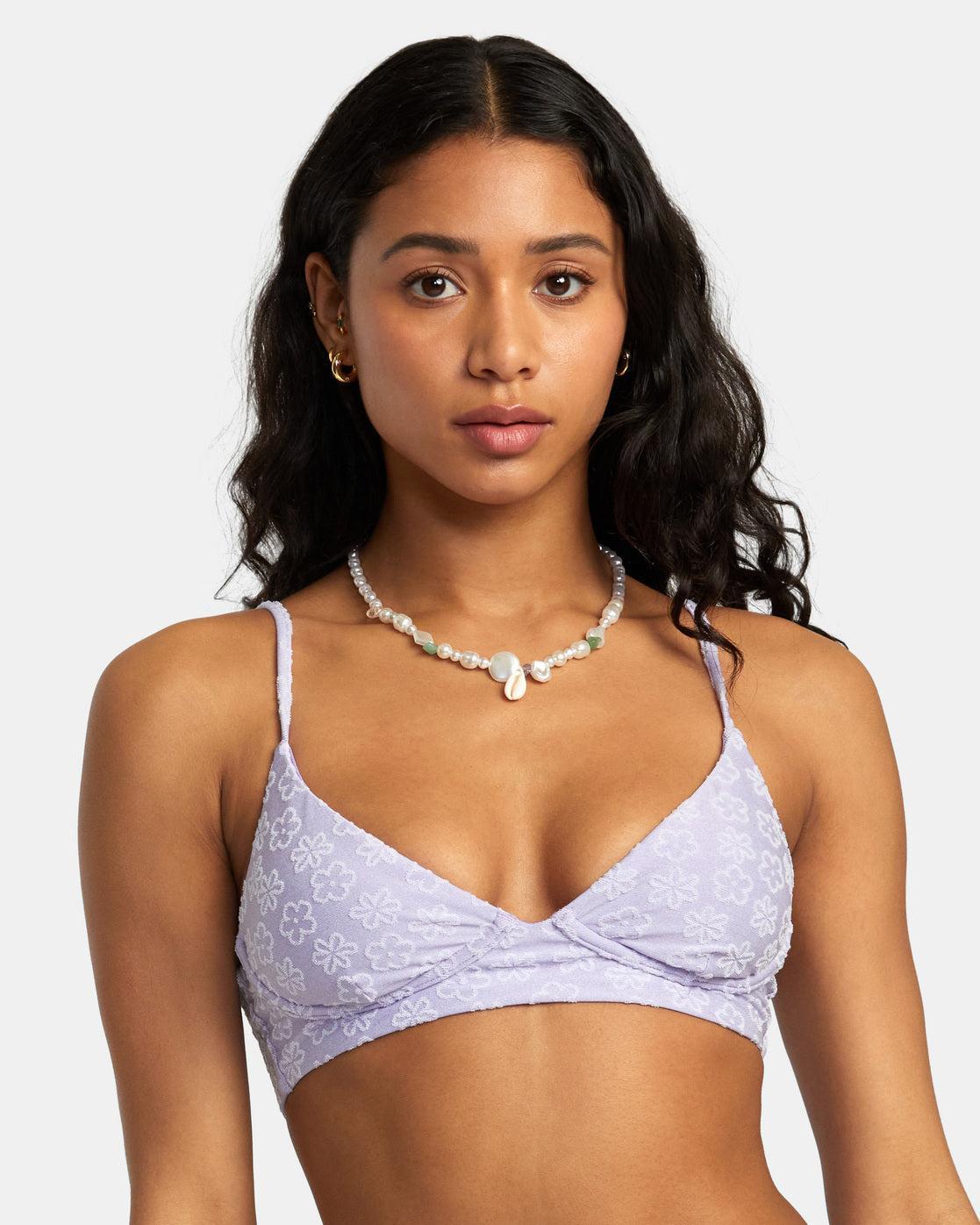 Delia High Triangle Bikini Top - Iris Product Image