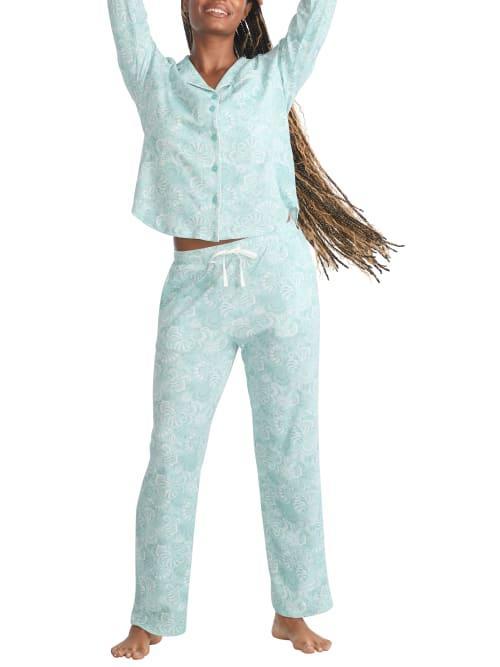 Karen Neuburger Key Item Long Sleeve Girlfriend Printed PJ Set (Brocade) Women's Pajama Sets Product Image