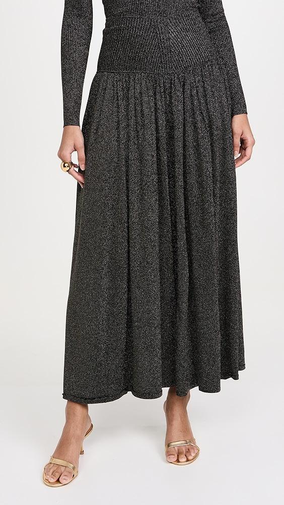 Zimmermann Crush Metallic Flare Skirt | Shopbop Product Image