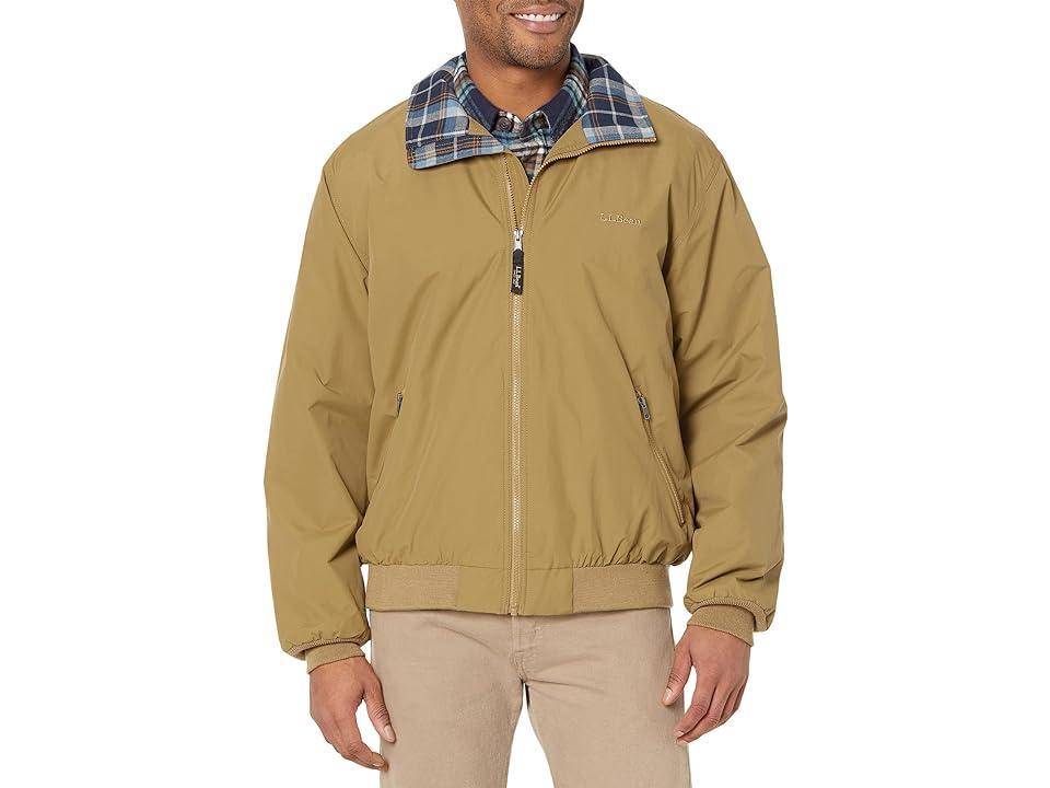 L.L.Bean Warm-Up Jacket Flannel Lined Regular (Fatigue ) Men's Jacket Product Image