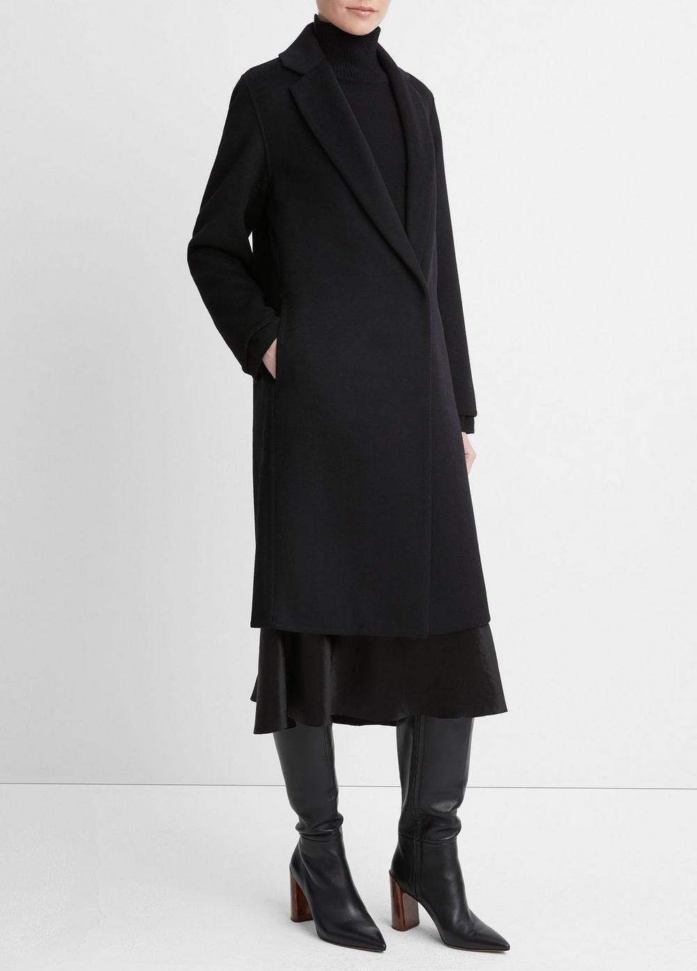 Classic Wool-Blend Straight Coat Product Image