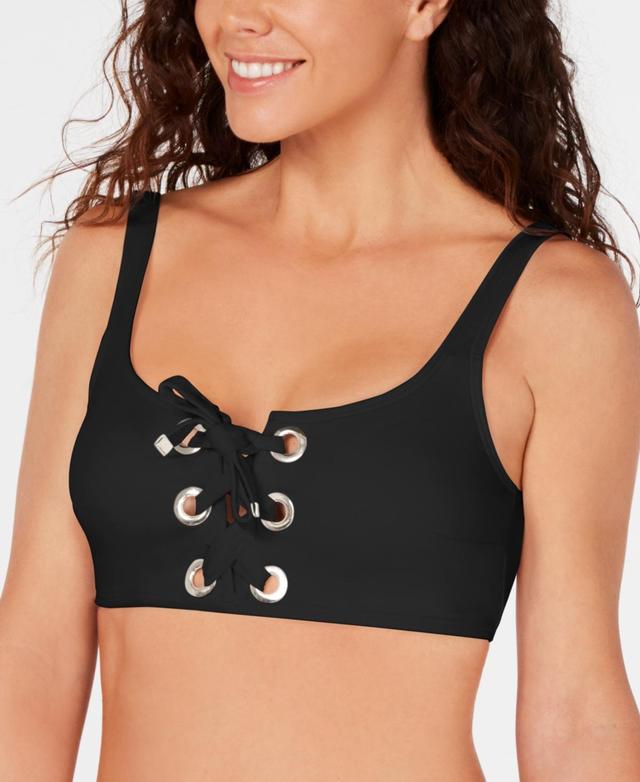 Michael Michael Kors Lace-Up Bikini Top Product Image