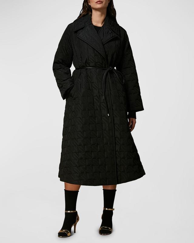 Plus Size Perfetto Quilted Wrap Coat Product Image