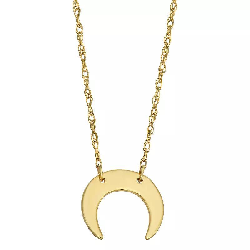 Taylor Grace 10K Gold Adjustable Moon Necklace, Womens Product Image