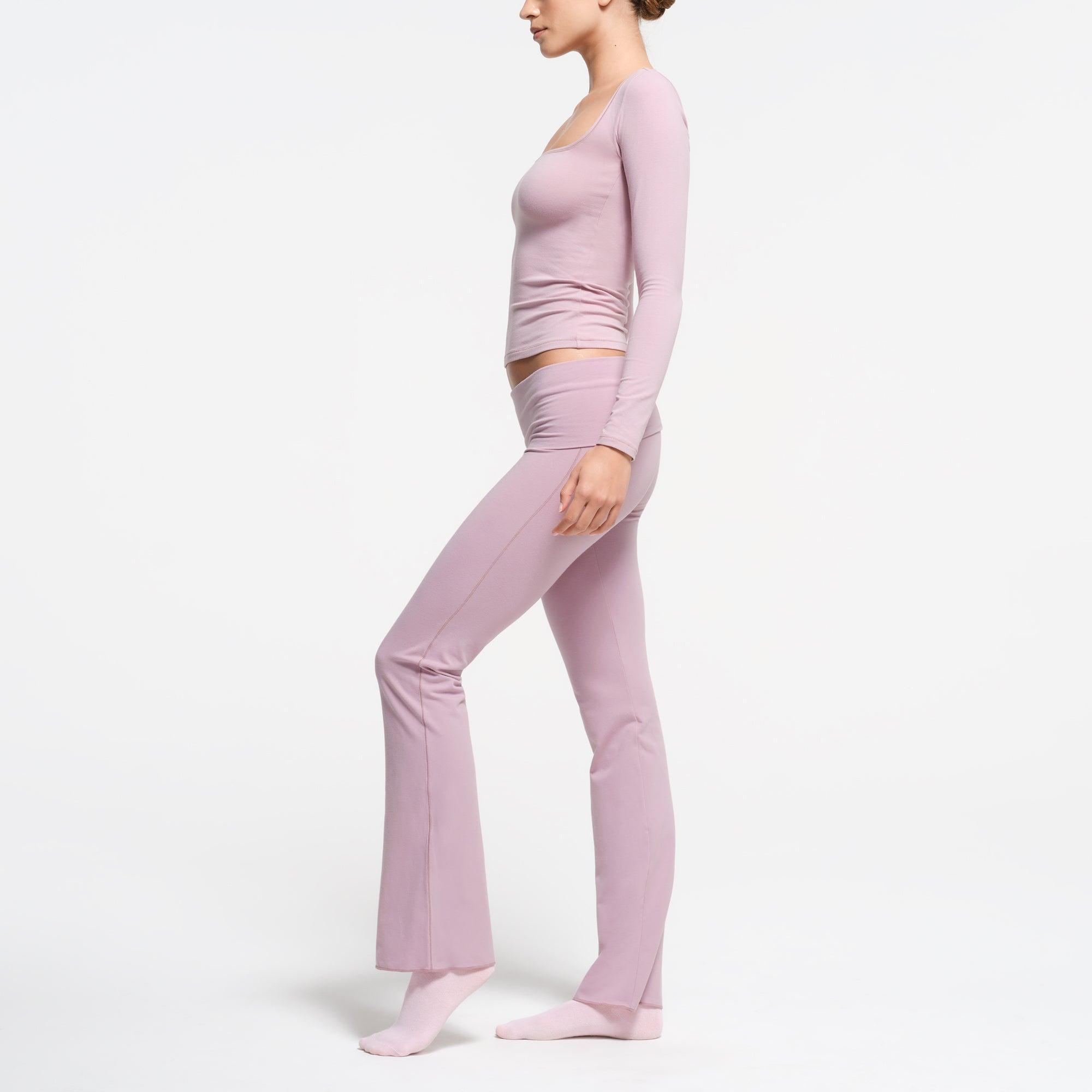 COTTON JERSEY SCOOP NECK LONG SLEEVE TOP | DUSK Product Image