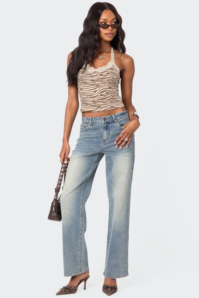 Amia High Rise Straight Leg Jeans Product Image