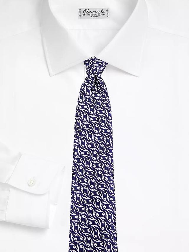 Mens Swirl Geometric Woven Silk Tie Product Image