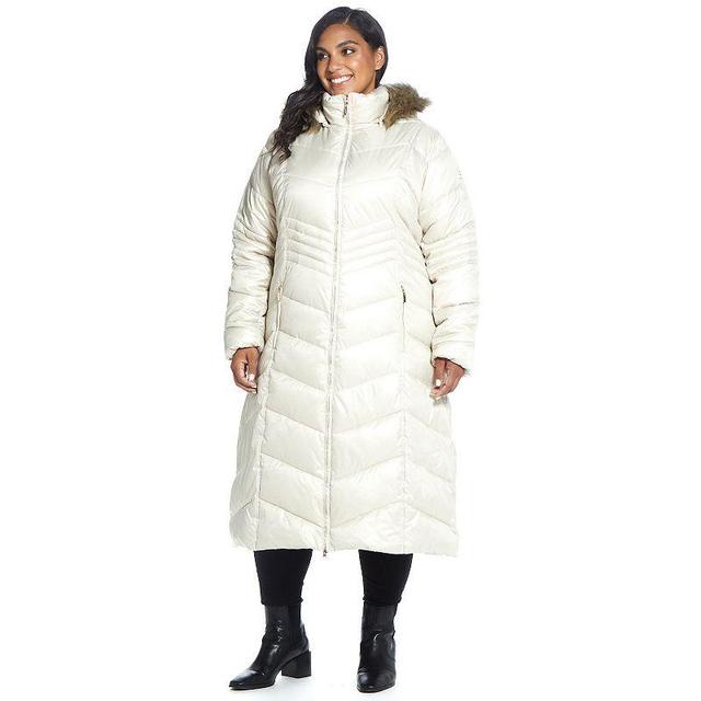 Gallery Hooded Maxi Puffer Coat with Faux Fur Trim Product Image