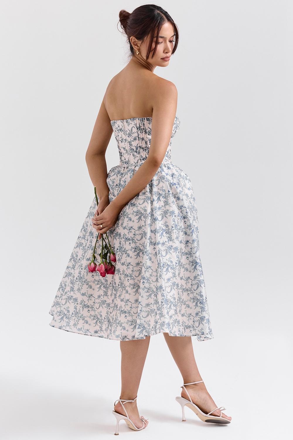 Bennett English Porcelain Print Strapless Sundress Product Image