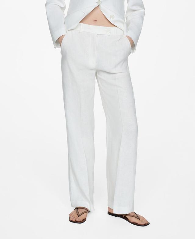 Mango Womens 100% Linen Suit Trousers Product Image