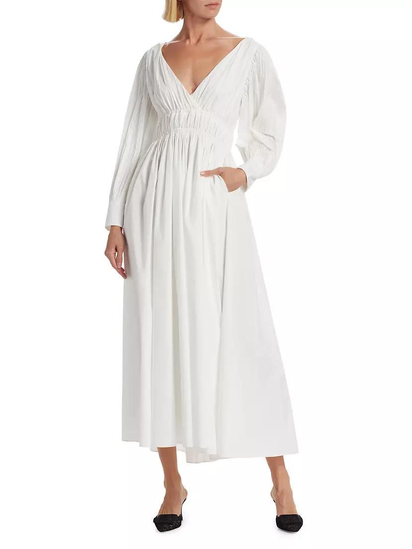 Kathleen Shirred Surplice Maxi Dress Product Image