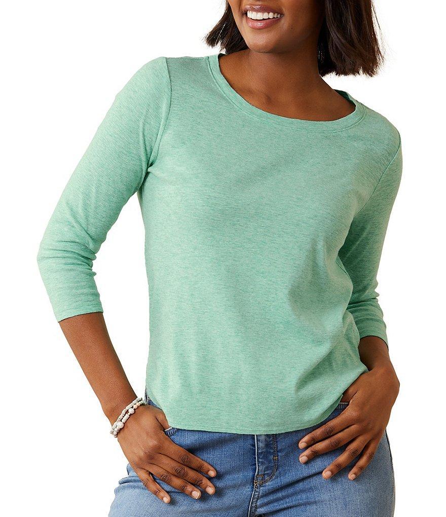 Tommy Bahama Ashby 3/4 Sleeve Crew Neck Curved Hem Tee Shirt product image