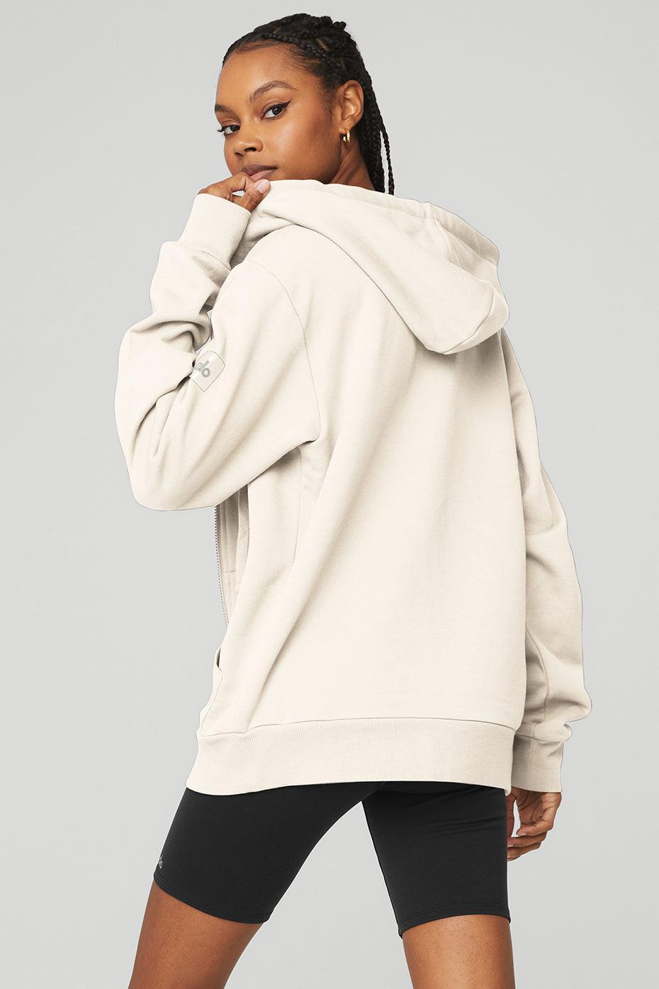 Everyday Full Zip Hoodie - Ivory Female Product Image