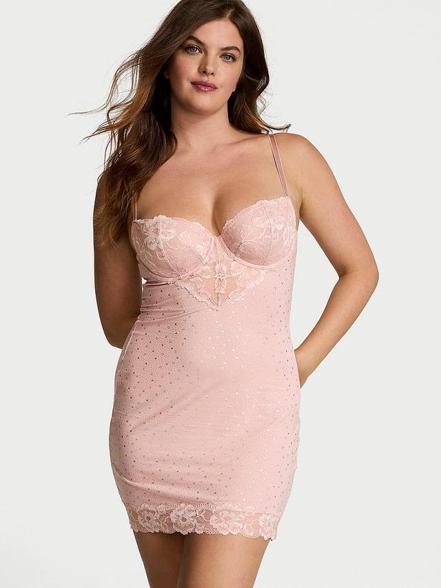 Modal & Lace Cupped Mini Slip Dress Product Image