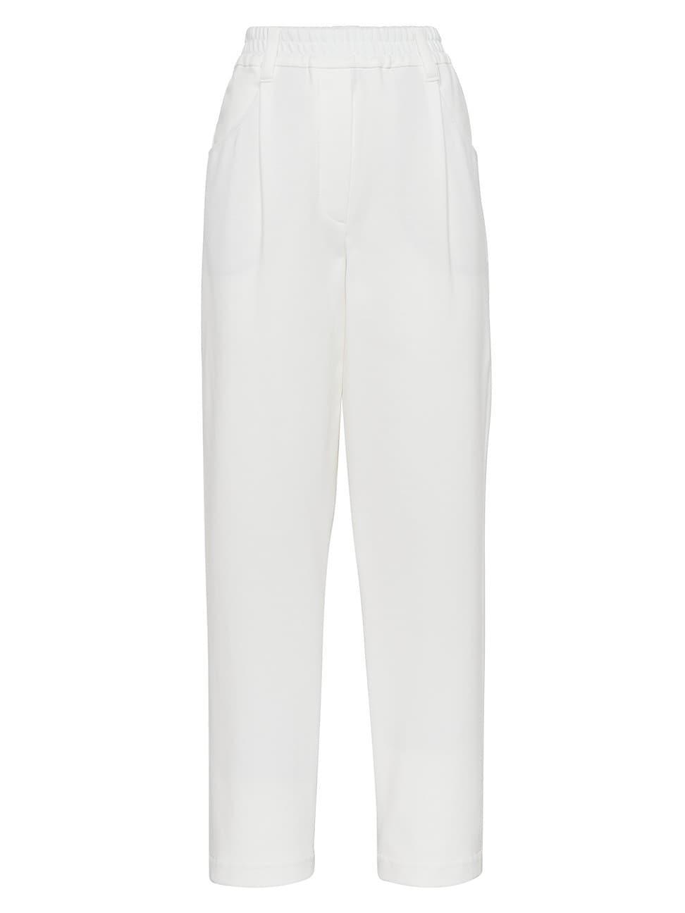 Womens Stretch Cotton Couture Interlock Baggy Trousers Product Image