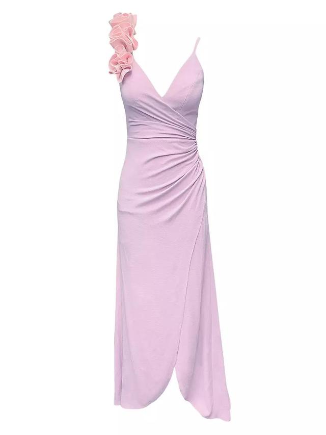 Camelia Ruched Maxi Wrap Dress Product Image