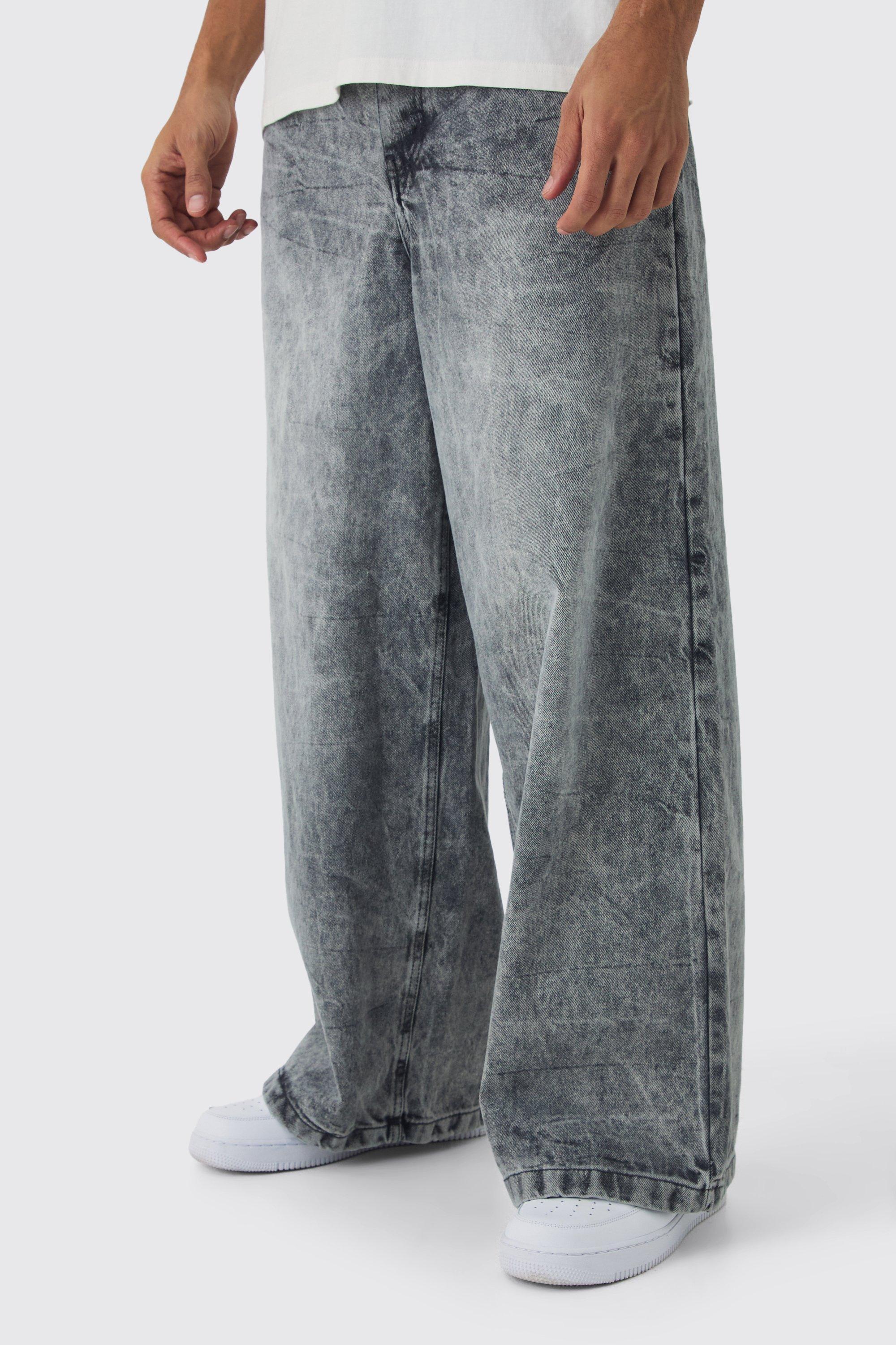 Extreme Baggy Rigid Washed Denim Jeans | boohooMAN USA Product Image