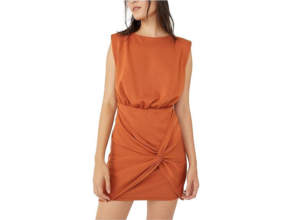 Free People Runaway Knit Mini Dress (Brandy) Women's Dress Product Image