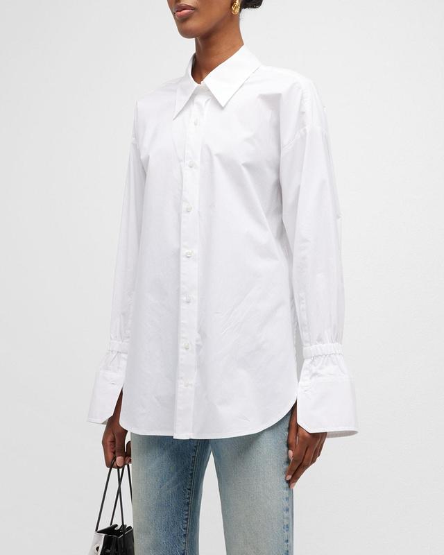 A. L.C. Monica Oversize Bell Sleeve Cotton Button-Up Shirt Product Image