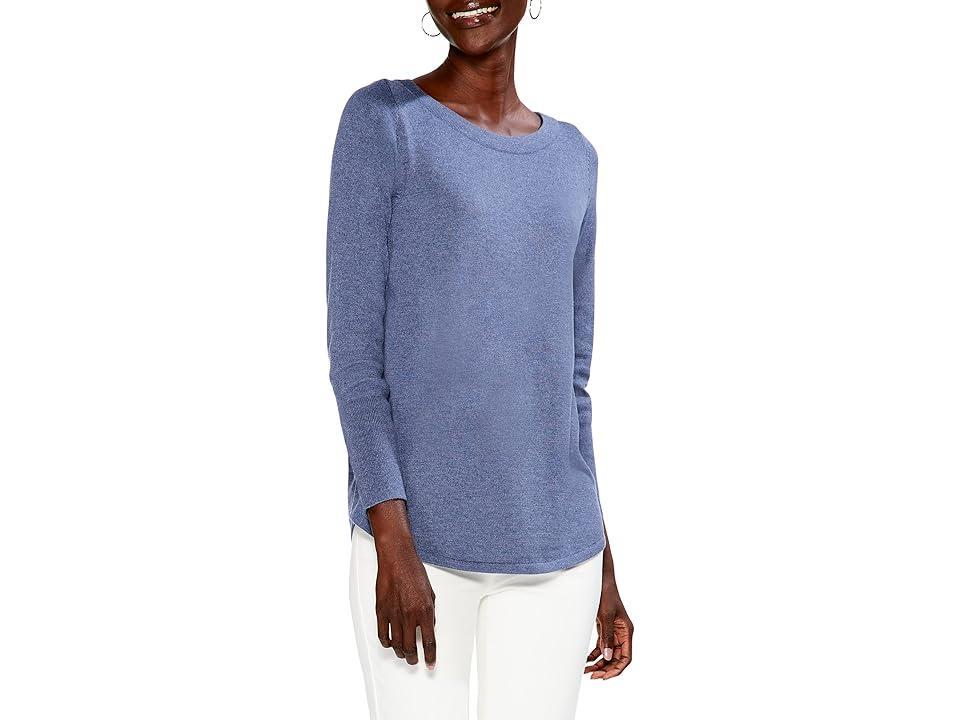 NIC+ZOE Vital Boat Neck Sweater in Harbor Blue at Nordstrom, Size Large Product Image